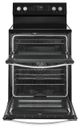 Whirlpool® 30" Black Double Oven Freestanding Electric Range-1