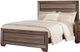 Coaster® Kauffman Washed Taupe Queen Headboard and Footboard-2