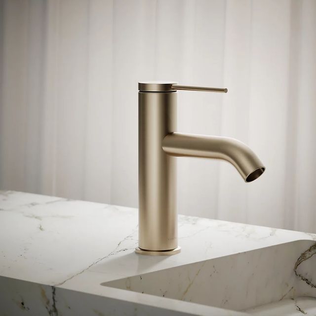 KOHLER® Components® Vibrant Brushed Bronze Single-Handle Bathroom Sink Faucet-3