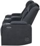 Global Furniture USA Black Power Reclining Loveseat with Power Headrest-4