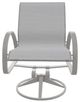 Telescope Casual Aruba Abalone/Warm Gray Aluminum/Fabric Outdoor Sling Swivel Rocker-1