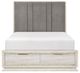 Homelegance® Noctis Beige/Gray California King Platform Bed with Footboard Storage-4