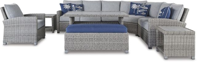 Signature Design by Ashley® Naples Beach Light Gray Outdoor End Table-3