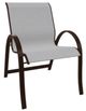 Telescope Casual Aruba Abalone/Kona Aluminum/Fabric Outdoor Sling Stacking Arm Chair-0