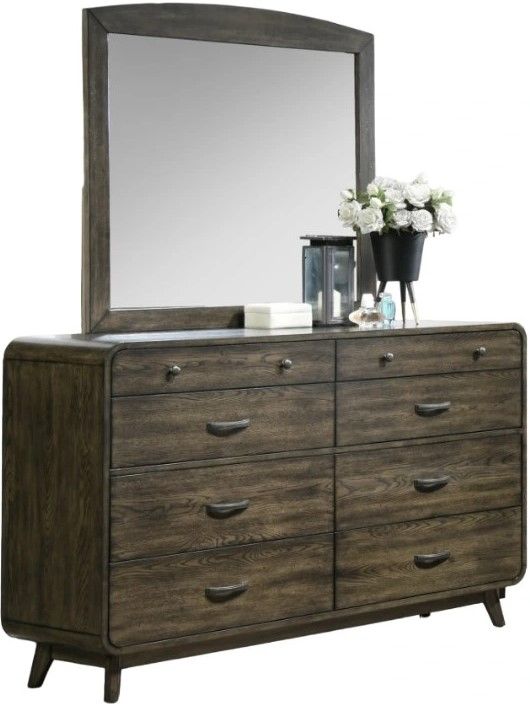 New Classic® Home Furnishings Rex 4-Piece Walnut Queen Panel Bedroom Set-3