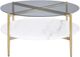 Coaster® Jonelle White Coffee Table with Gold Base-1