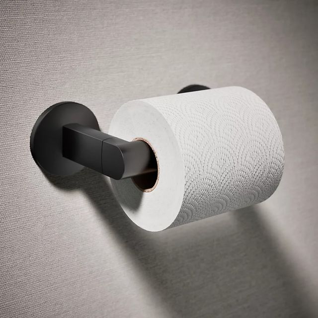 KOHLER® Components®  Matte Black Toilet Paper Holder-1