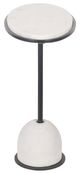 Uttermost® Morro White Side Table with Black Frame-4