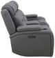 Liberty Furniture Chapman Aline Blue Gray Leather Power Reclining Loveseat with Console-4