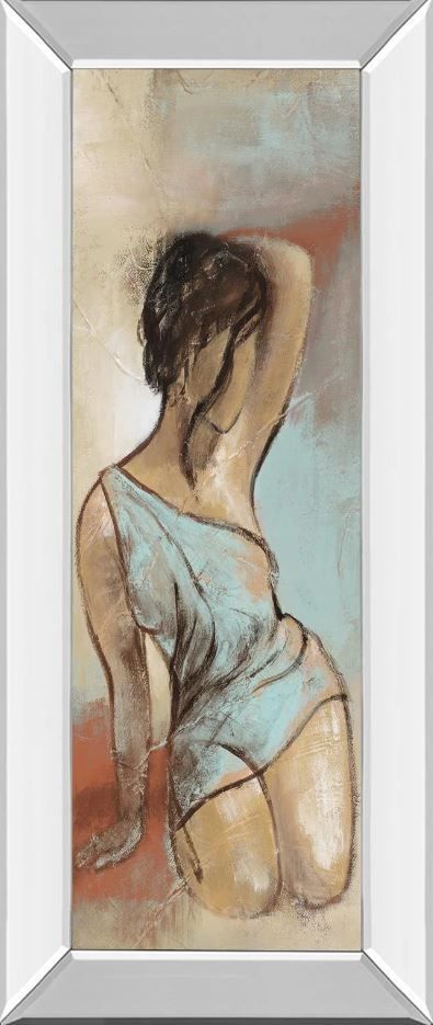 Classy Art Seated Woman Panel Il by Lannie Loreth Mirror Framed Wall Art-0