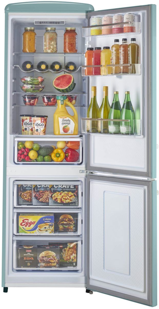 Unique® Appliances Classic Retro 12.0 Cu. Ft. Ocean Mist Turquoise Bottom Freezer Refrigerator-2
