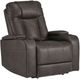Signature Design by Ashley® Feazada Shadow Power Recliner with Adjustable Headrest-0