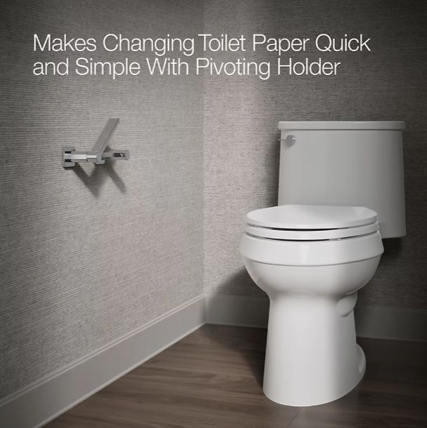 KOHLER® Parallel® Polished Chrome Pivoting Toilet Paper Holder-3