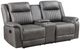 New Classic® Home Furnishings Enzo Gray Dual Manual Reclining Loveseat-0
