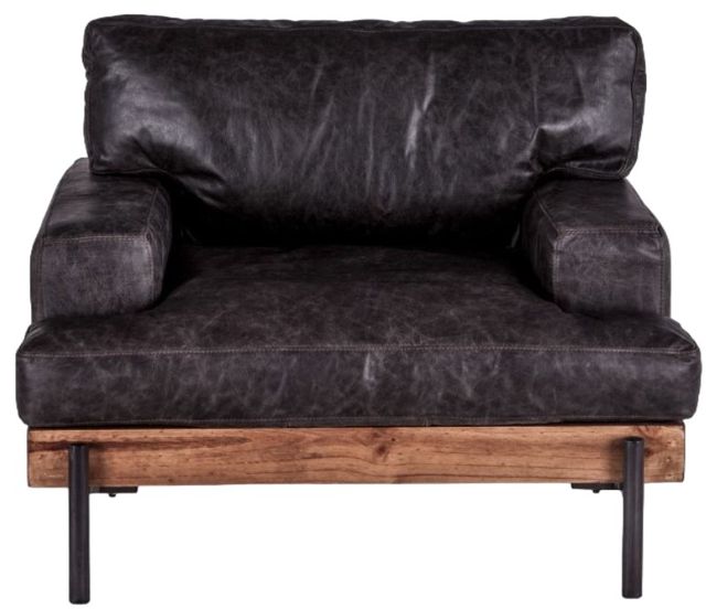 Home Trends & Design Portofino Morocco Black/Walnut Accent Chair-1