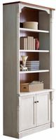 Martin Furniture Durham Off-White Bookcase with Lower Doors-0