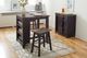 Jofran Inc. Madison County 3-Piece Vintage Black Counter Dining Set-1