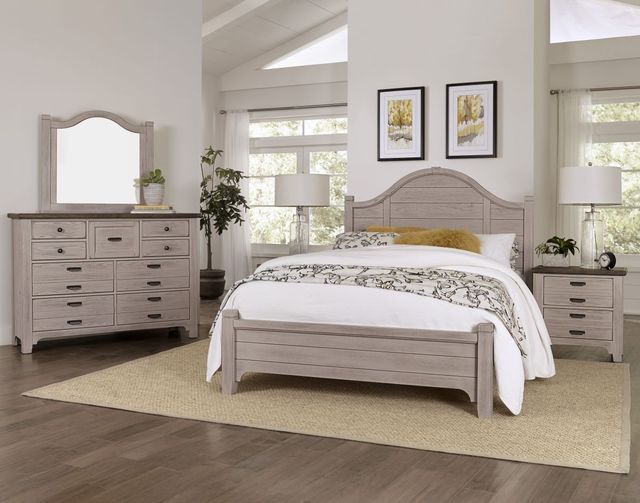 LM Co Home By Vaughan-Bassett Bungalow Home by Ben & Erin Napier Dover Gray Queen Panel Bed-1
