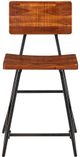 Olliix by INK+IVY Reclaimed Wood/Gun Metal Trestle Counter Stool-1
