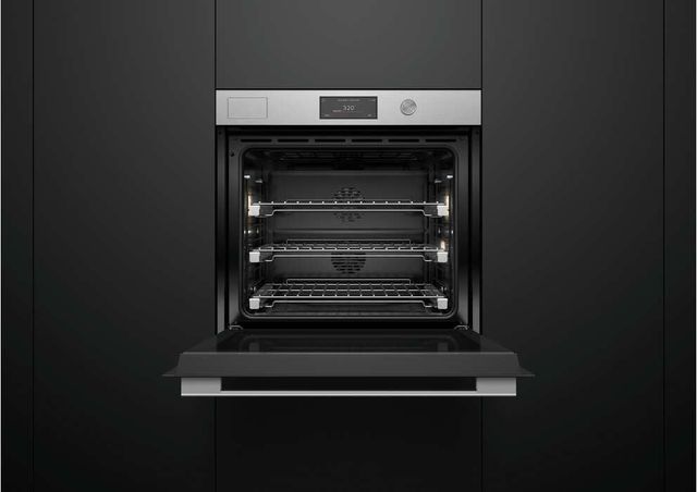 Fisher & Paykel Series 11 Contemporary 30" Brushed Silver Glass Steam Assist Wall Oven with Self-Cleaning-3