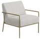 International Furniture Direct Aragon Beige/Blacksmithing Gold Accent Chair-0