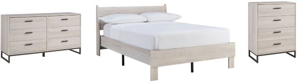 Signature Design by Ashley® Socalle 3-Piece Natural Full Youth Platform Bed Set-0
