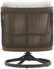 New Classic® Home Furnishings Genova Gray Aluminum/Fabric Outdoor Swivel Patio Club Chair-4
