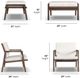 Flexsteel® Nova 2-Piece Dark Brown/Ivory Canvas/Sunbrella Outdoor Chair and Ottoman Set-4
