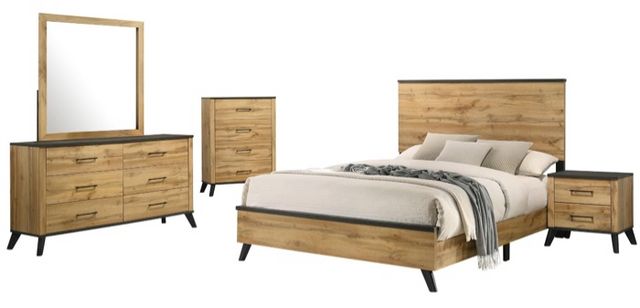 Coaster® Kaywood 5-Piece Natural Pine Queen Bedroom Set-0