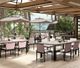 Homecrest™ Outdoor Living Customizable Elevate Aluminum/Fabric Outdoor Sling Stackable Dining Armless Chair-1