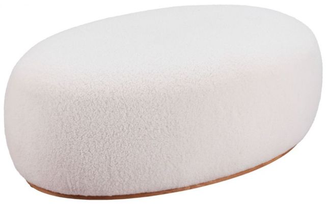 Zuo® Modern Amber Cream Ottoman-0