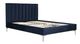 Mazin Furniture Melina Navy Blue Queen Upholstered Platform Bed-4