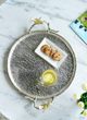A & B Home Alvada Silver Small Round Decorative Tray-5