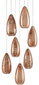 Currey & Company Rame Multi-Drop Copper/Painted Silver Pendant Lighting-0