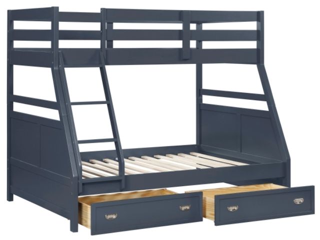 Homelegance® Sloane Navy Blue Twin/Full Bunk Bed-2