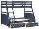 Homelegance® Sloane Navy Blue Twin/Full Bunk Bed-2