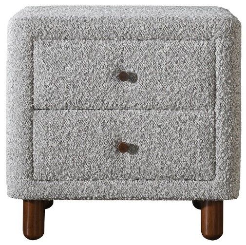ACME Furniture Cleo Gray Boucle Nightstand-2