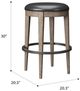 Emerald Home Benton Pecan Brown Round Stool-2