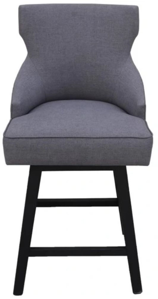 Nest Home Collections Lacey Barbury Stone/Medium Gray Swivel Counter Stool-1