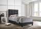 Coaster® Mapes Charcoal Twin Upholstered Bed-3