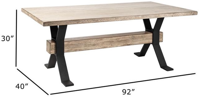 Nest Home Collections Missoula Antique Natural White Dining Table-3