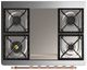 Ilve® Majestic III 36" Glossy Black Pro Style Dual Fuel Liquid Propane Range with 6 Black Brass Burners and Copper Trim-3