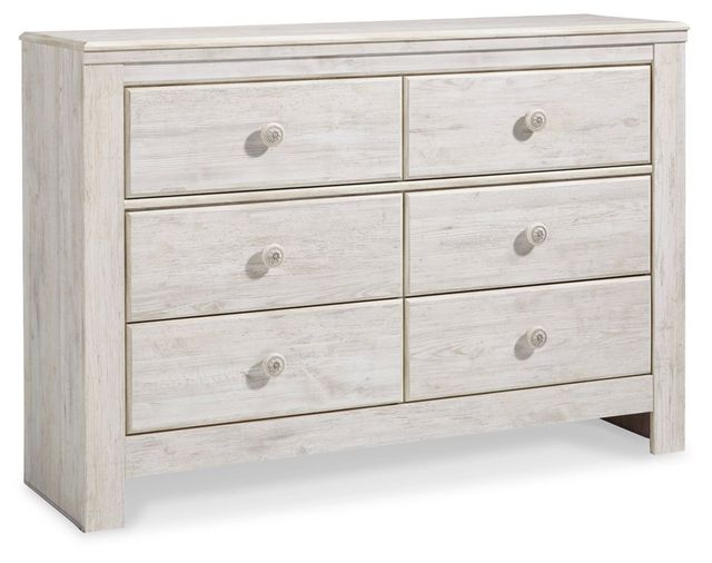 Signature Design by Ashley® Paxberry 2-Piece Whitewash Queen Panel Bed Set-3