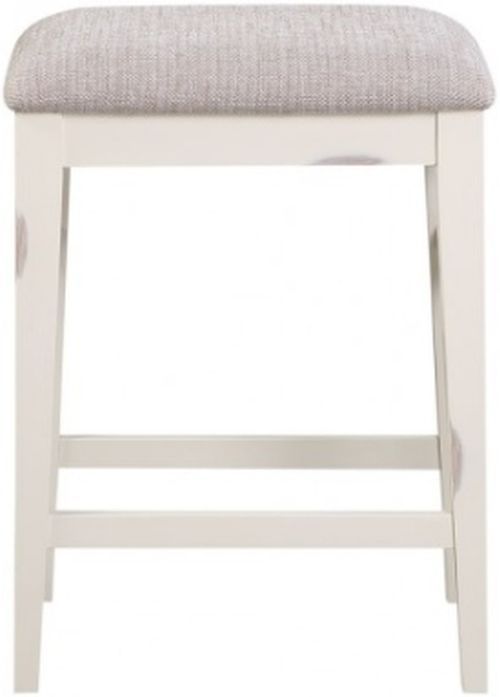 Winners Only® Woodbridge Gray/White Backless Bar Stool-0