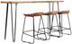 Jofran Inc. Nature's Edge 4-Piece Natural Sofa Console and Stool Set-0