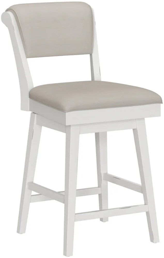 HH2 Home Clarion Fog Gray/White Square Counter Stool-0