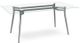 Amisco Customizable Alys 72" Clear Glass Top with Rectangular Table Base-0