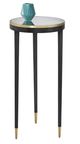 Modern History Somerset Bay Home Lyon Glass Top Spot Table with Ebony Base-0