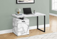 Monarch Specialties Inc. White Marble Computer Desk-2