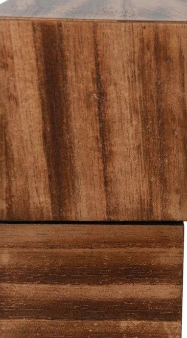 StyleCraft Norman Wyatt Walnut Zebra Wooden Console-3